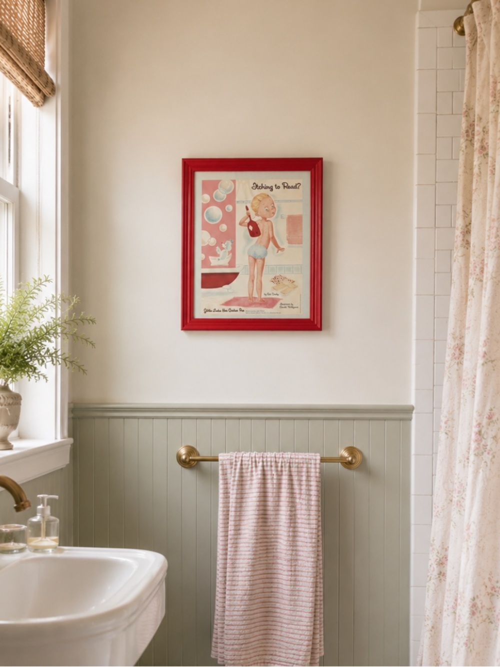Goldie Locks has Chicken Pox Framed Advertisement Picture. 12.5”x15.5” Kitschy